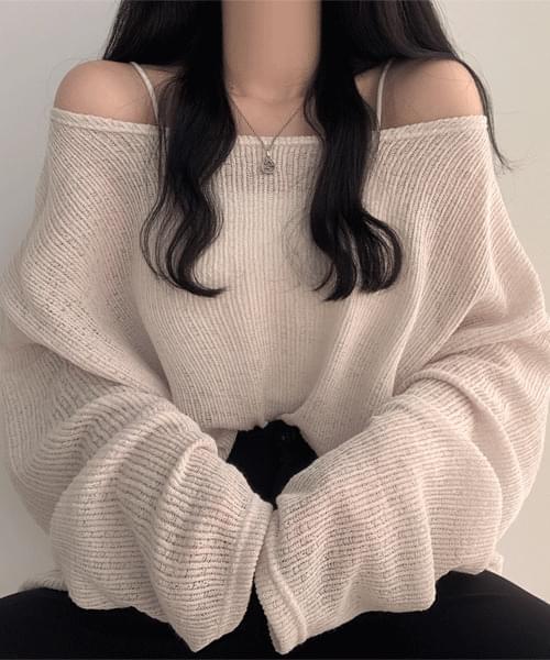 Soft lip neck cool long sleeve t-shirt 针织衫