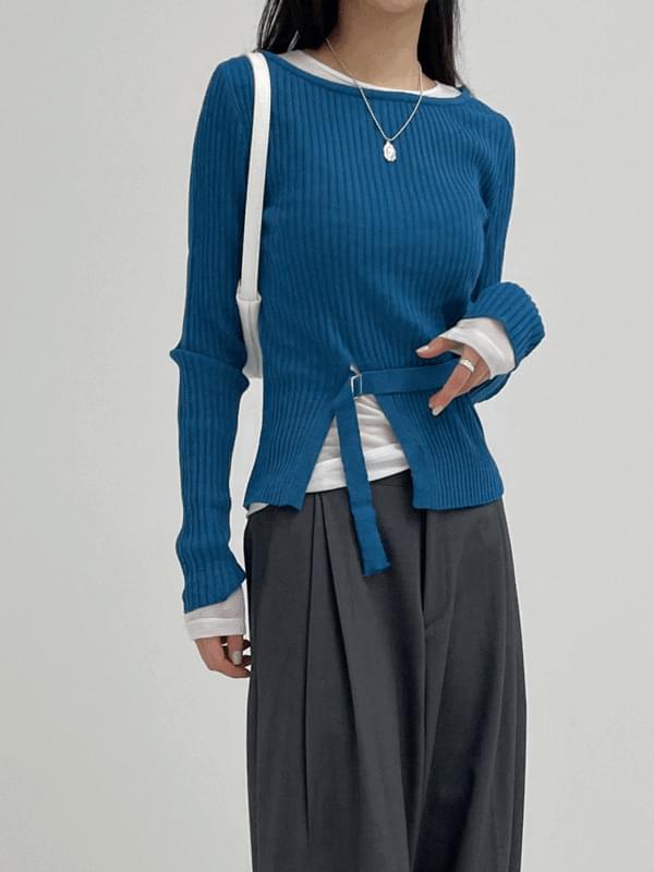 Ray Buckle Wrap Knitwear