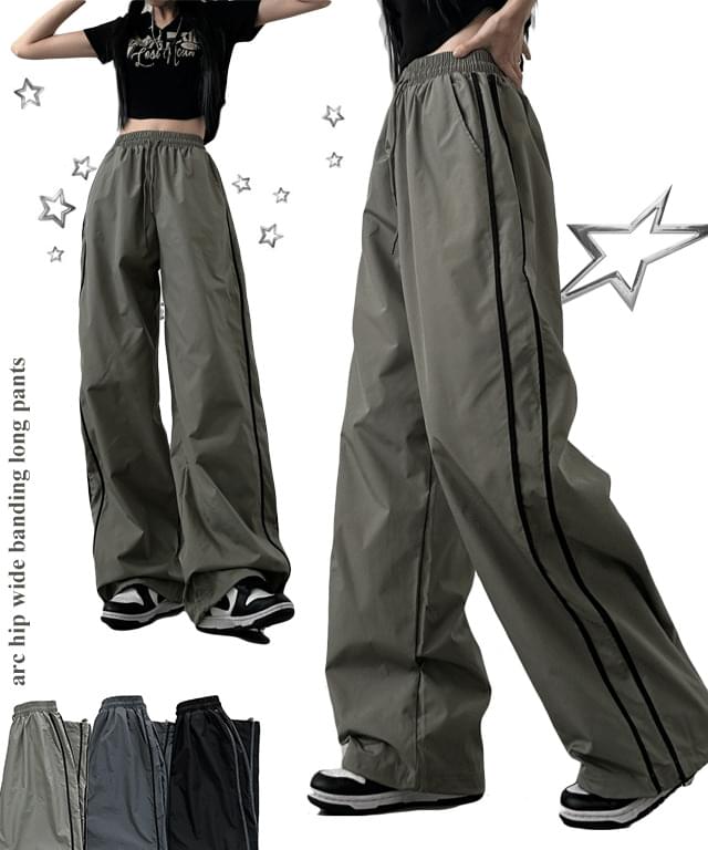 Arc hip wide banding long pants