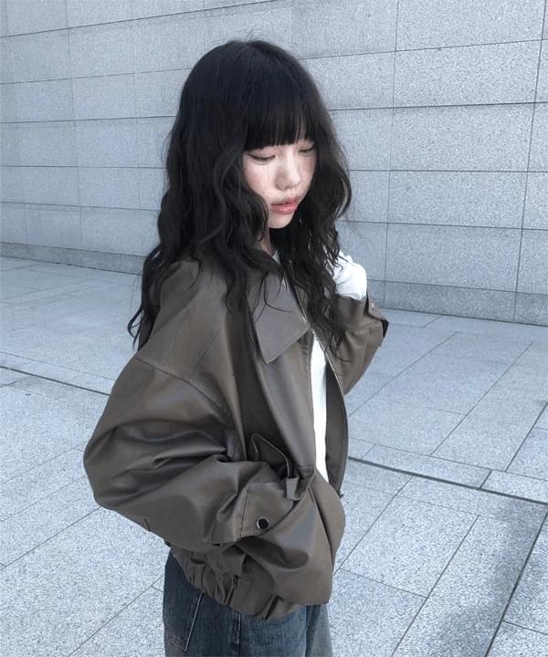 實穿寬鬆士多啤領長款風衣外套
