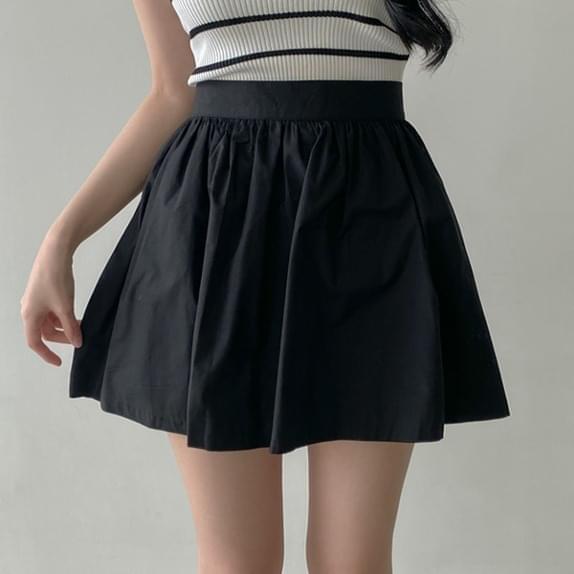 Wedge flare SK shorts lining underwear hidden pants cotton skirt A-line flare voluminous mini skirt (Ships Today)