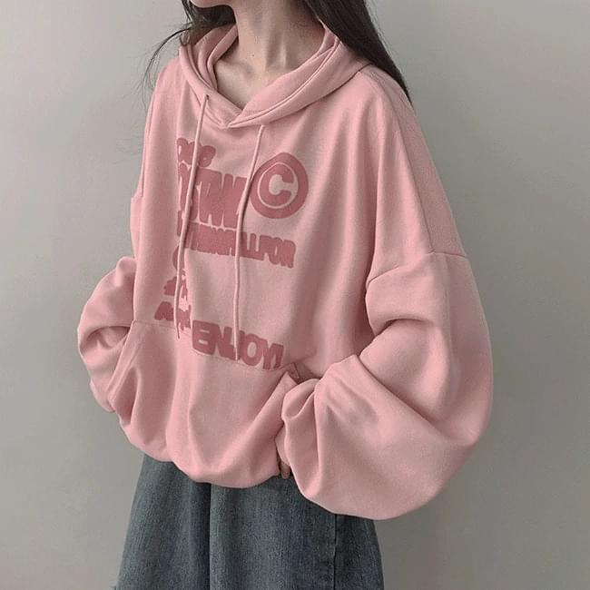 FILER OVERFIT TAPE LETTERING PRINTING HOODIE