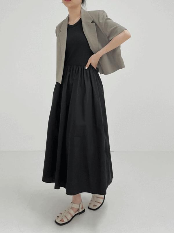 Mix flare long Dress