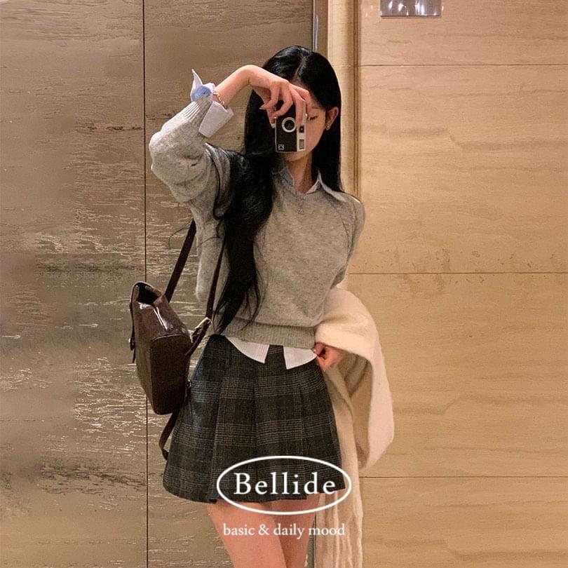 Wants Checkered Pleats Mini Skirt 裙子