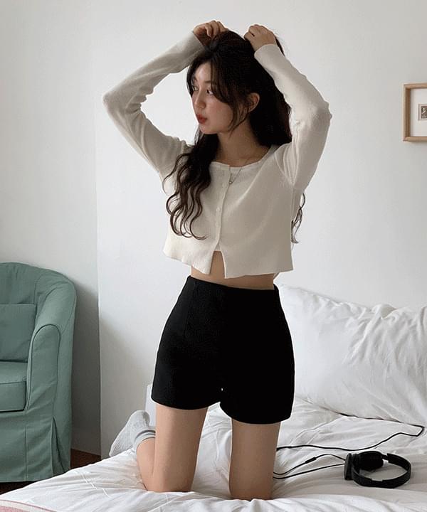 Sentia square neck Ribbed cardigan -4 colors