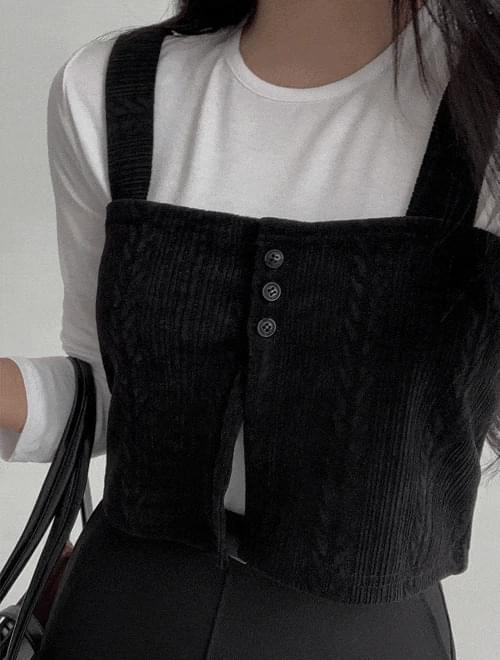 Chenille Cable Bustier -2color