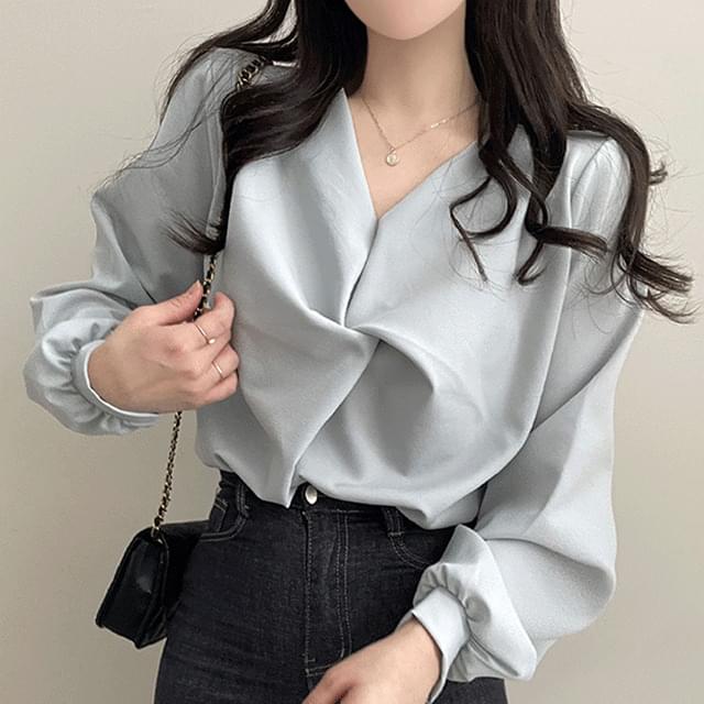 Irene Twisted Puff Blouse 4color
