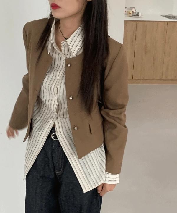 Botany Overfit Stripe Fall Shirt Long Sleeve Shirt 2 Colors