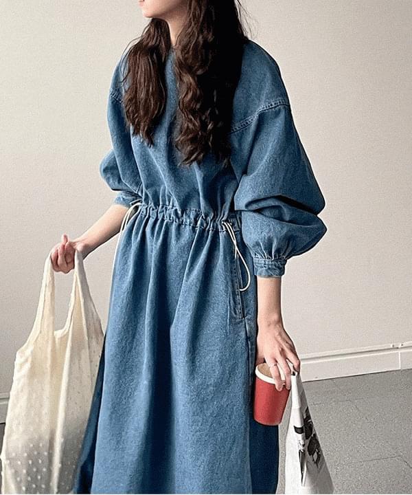 Geller's denim string long Dress