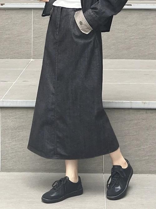 Selvage Non-Fade Pocket Denim Long Skirt P#YW904