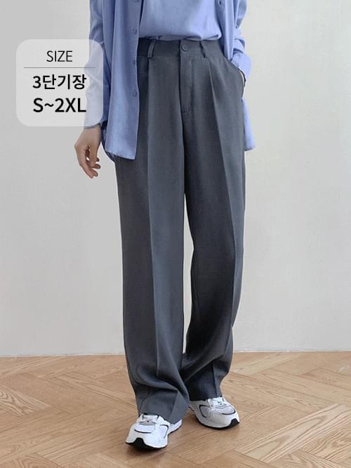 Beige/Long 2XL Summer Summer Pin Tuck Wide Slacks P#YW793