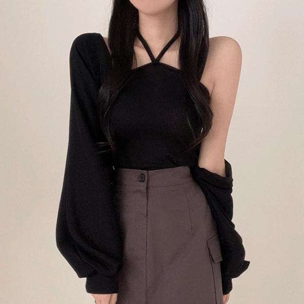 Halterneck Sleeveless, Bolero Set