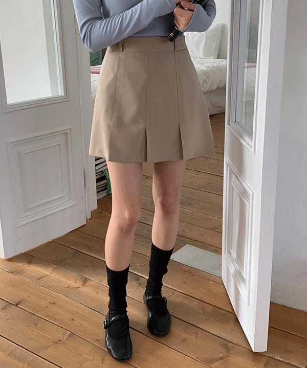Maylin back band pleated mini skirt -3 colors