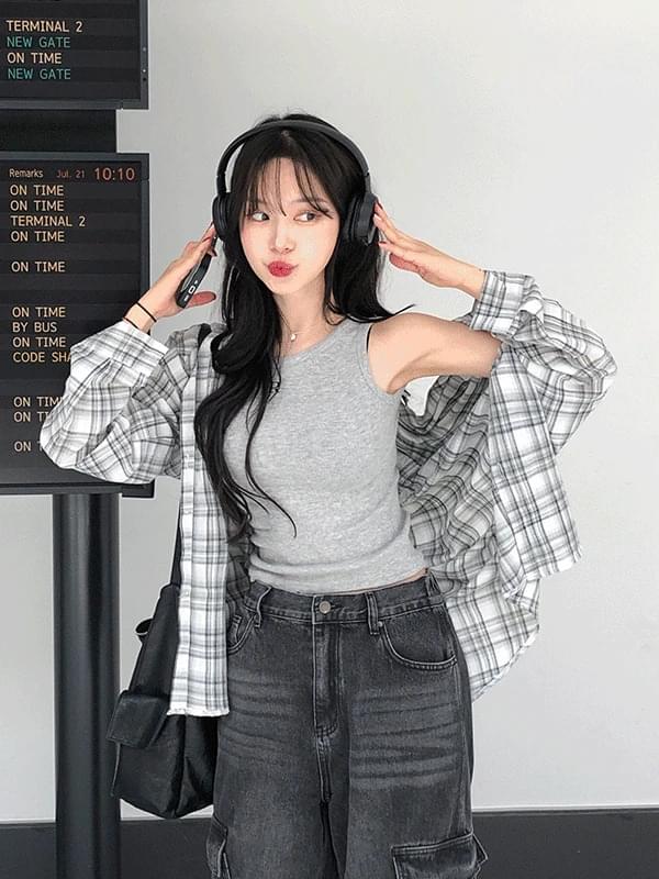 Oreo Overfit Check Shirt