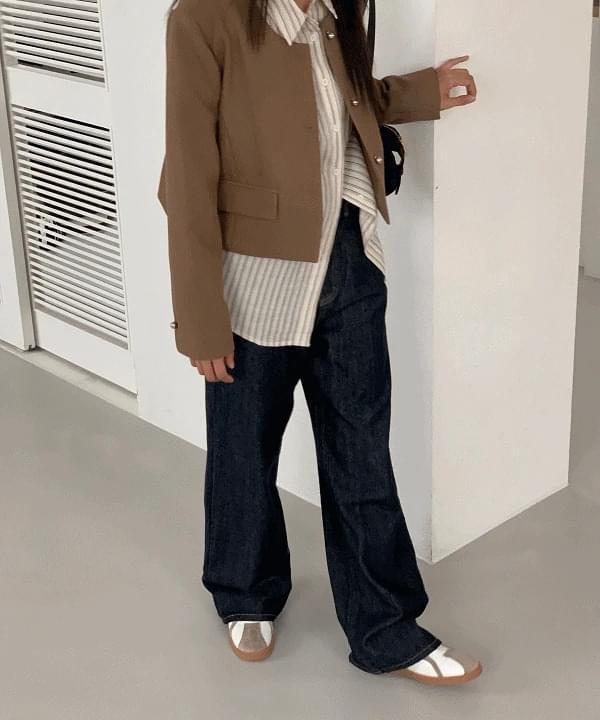 Tripper wide straight fit Raw denim jeans fall denim pants 1 color