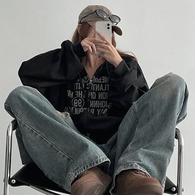 Vero Two Way Lettering Hoodie
