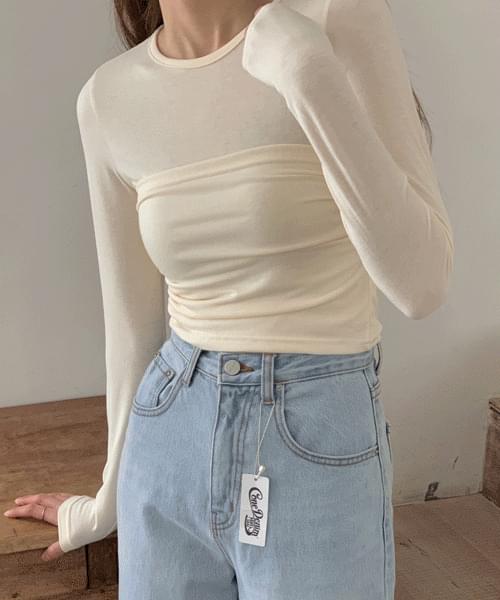 Balletcore bustier basic layered top set