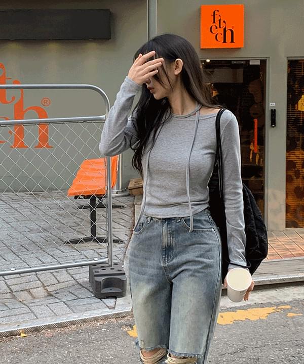 Tales boatneck muffler t-shirt -4color