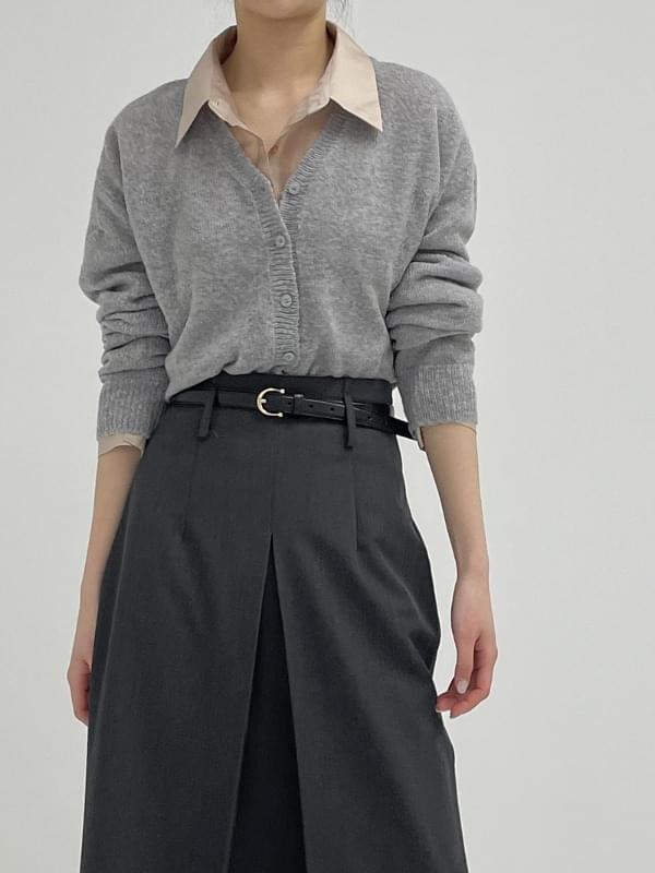 Mohair V-Neck Loose-fit cardigan