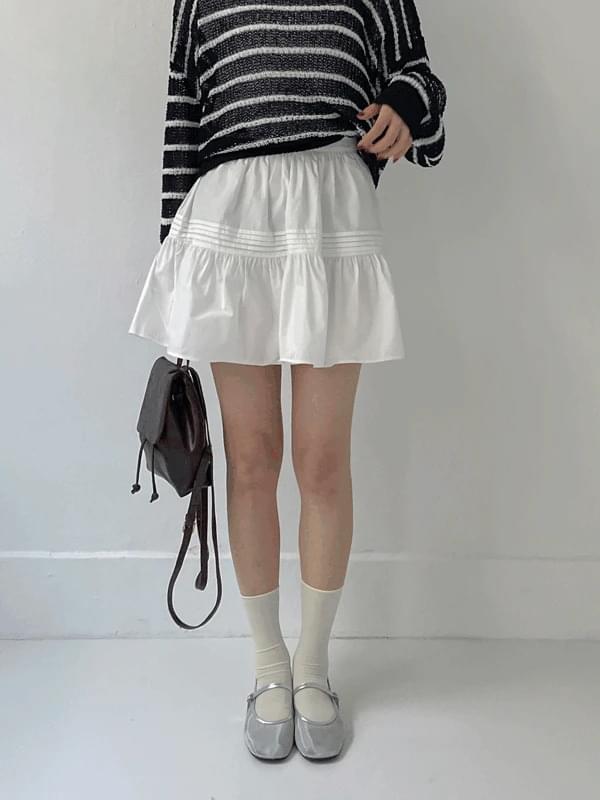 Judy Cotton Flare Mini Skirt