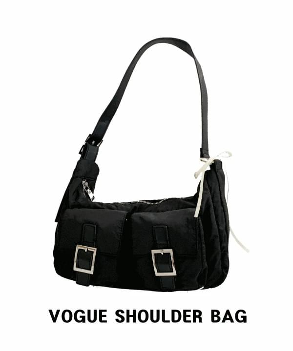 Vogue Nylon Pocket Shoulder Bag Boston Bag Travel Auxiliary Bag Student Office Worker Guest Bag 4 Colors