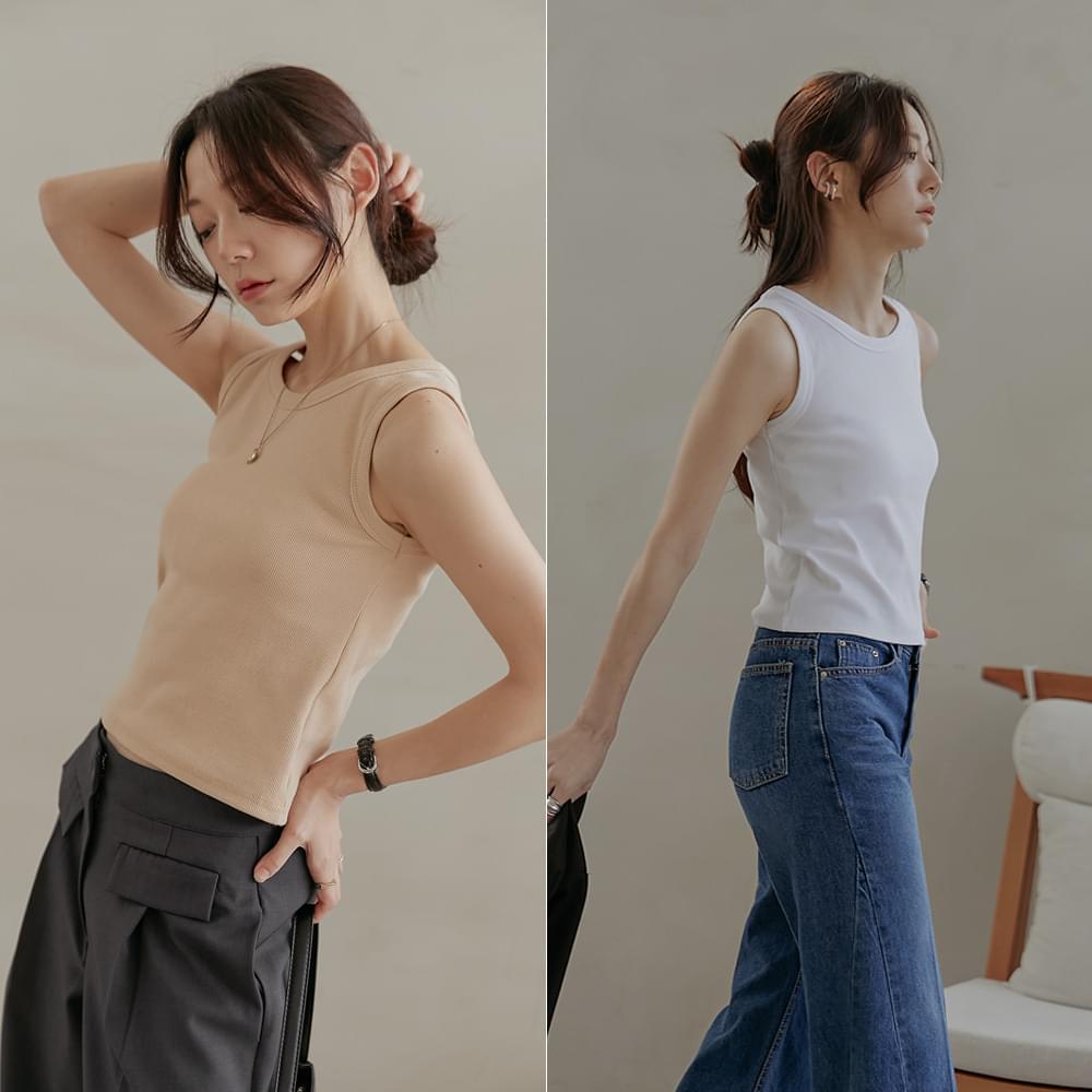 Repa Basic Slim Ribbed Sleeveless