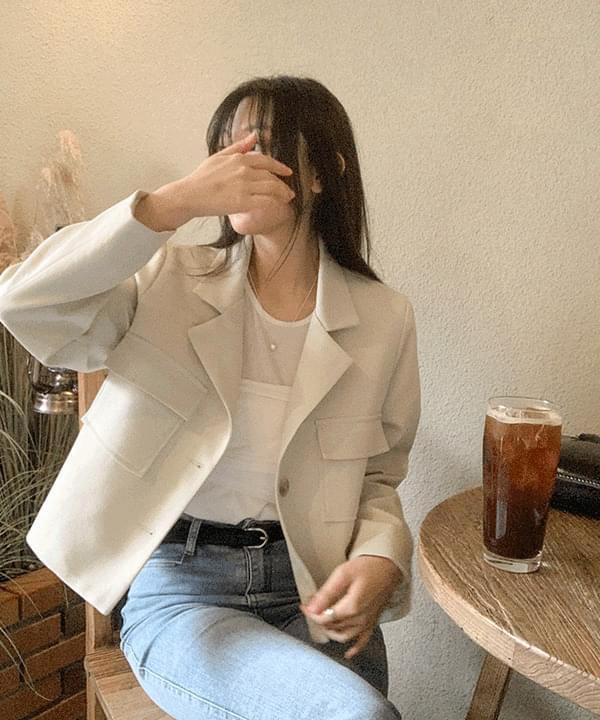 Moadi pocket crop jacket -3 colors