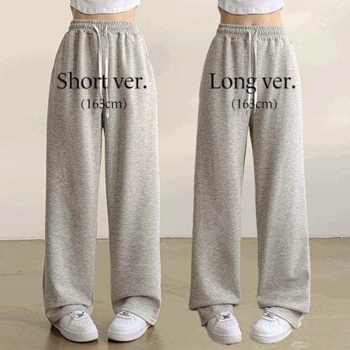 Pozzling High Waist Banding Wide Training Pants 长裤