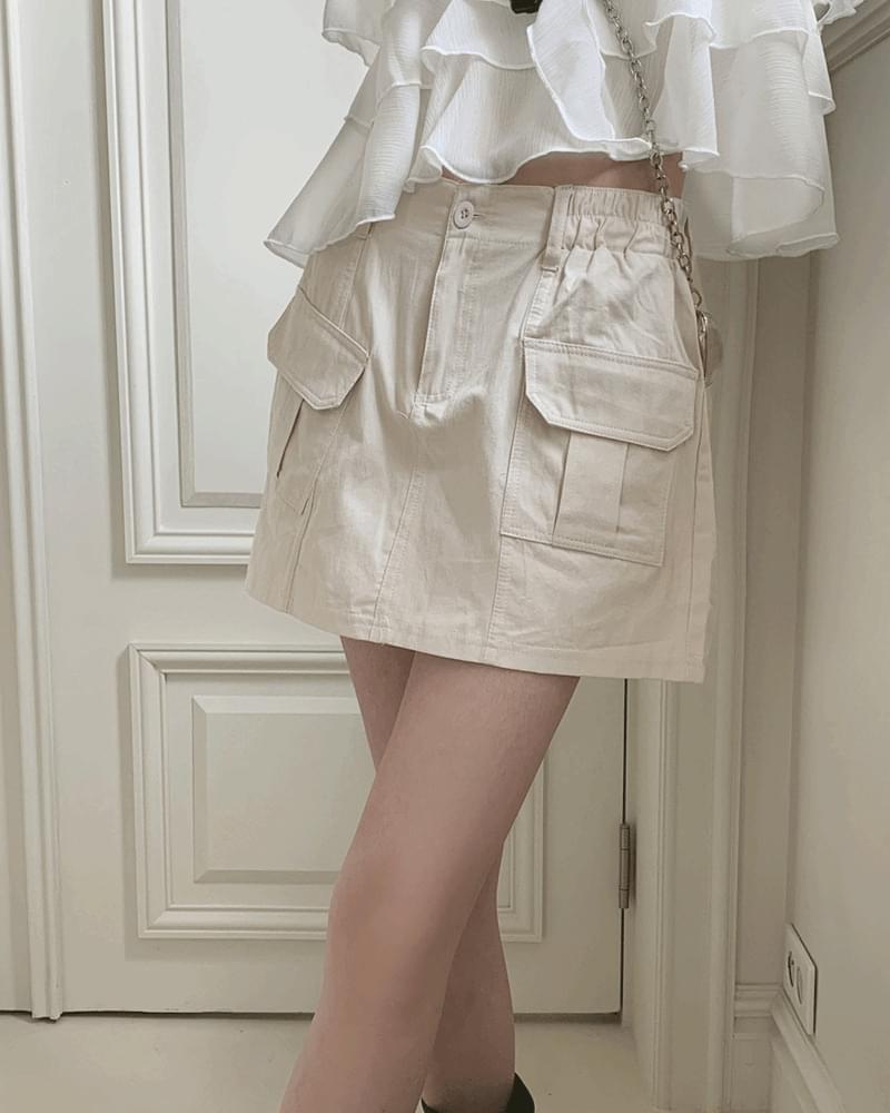 Hawkin cargo banding mini skirt 裙子