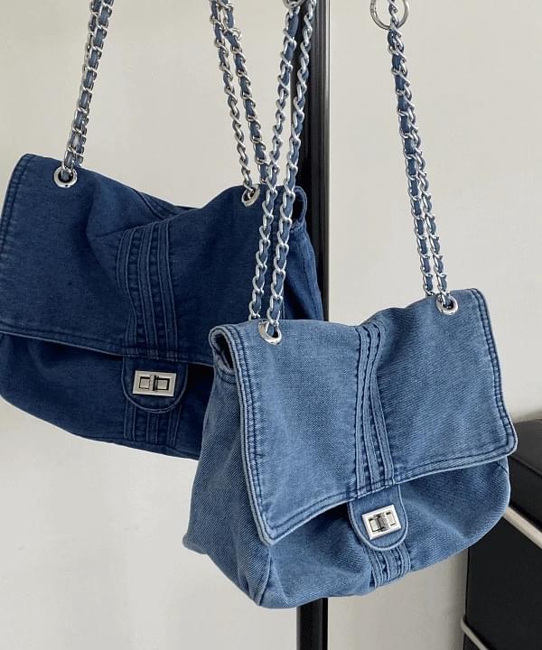 Vice Denim Chain Shoulder Bag Crossbody Travel Student Bag 2 Colors