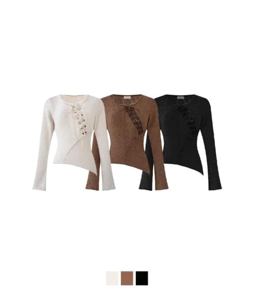 Sacher diagonal string long sleeve tee