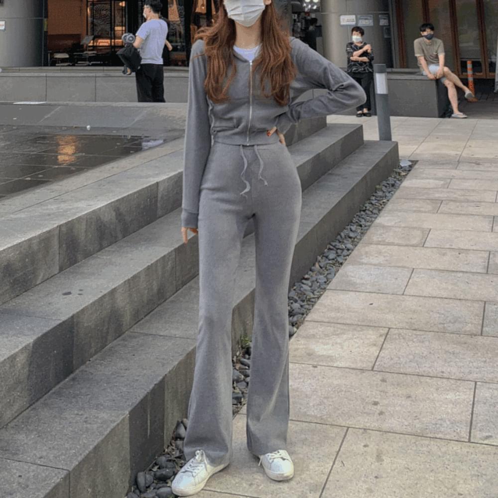 Tight crop Flared high waist bootcut Spandex leggings pants + slim fit hip-up sexy training set spring outing look 3col