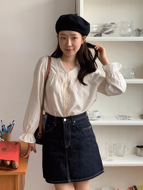 Ked Raw Denim Mini Skirt - S,M,L