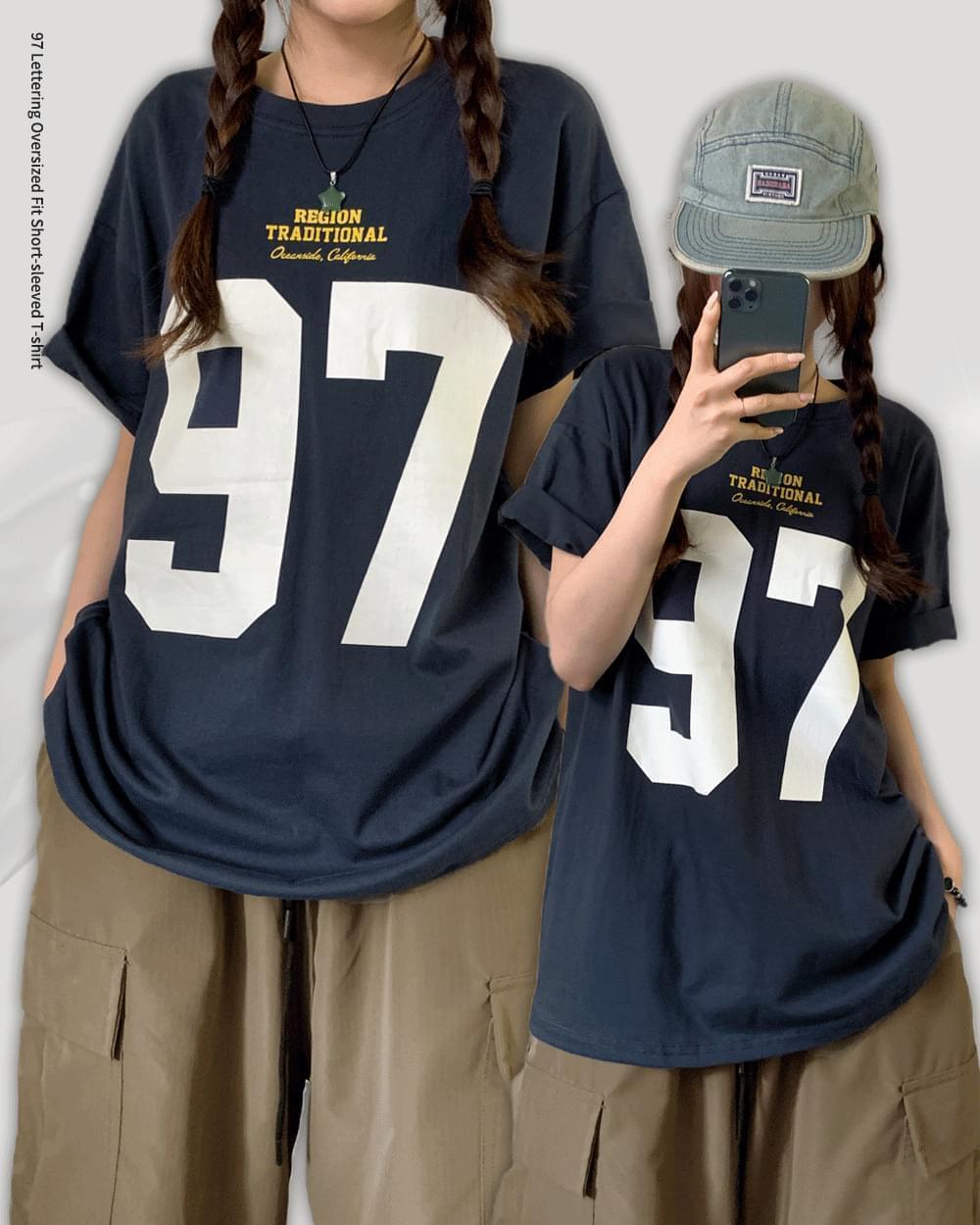 Kehu 97 lettering overfit short sleeve t-shirt 短袖上衣