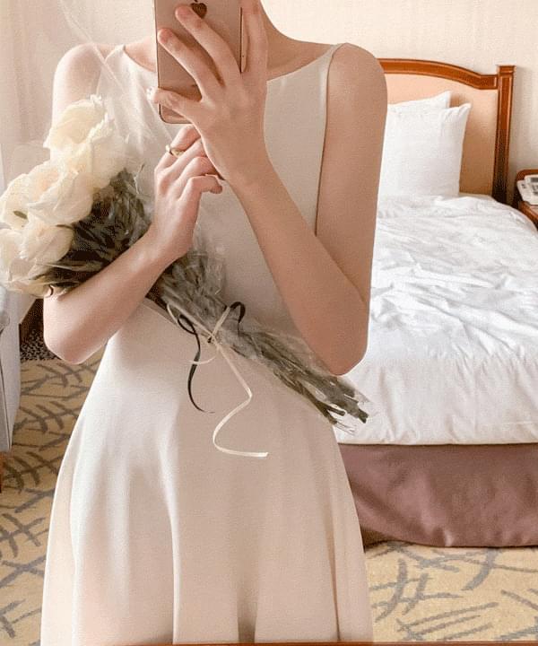 Joye halterneck A-line long Dress