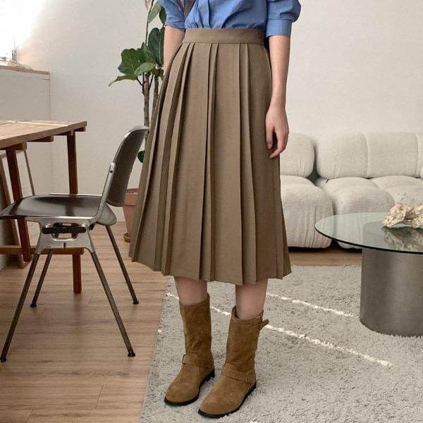 Alders pleated midi skirt