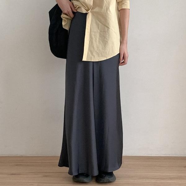 Behar satin long skirt