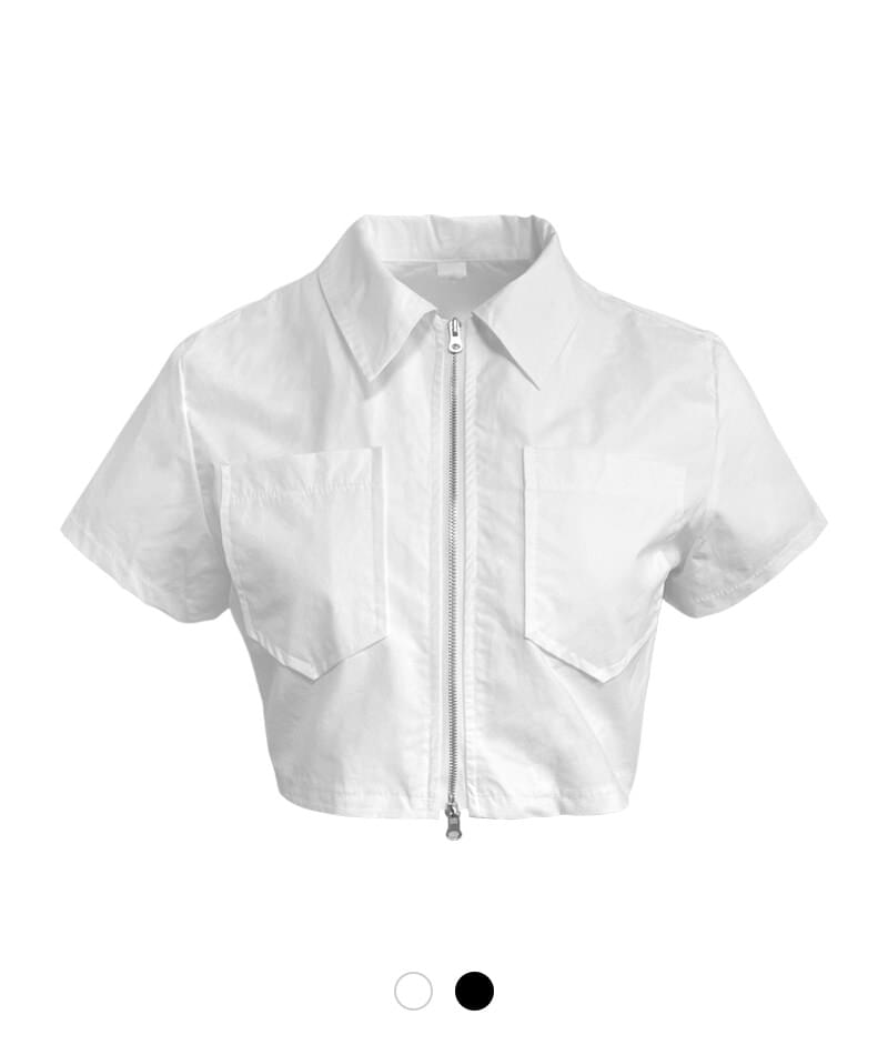 Paper Short Pocket Zip Up