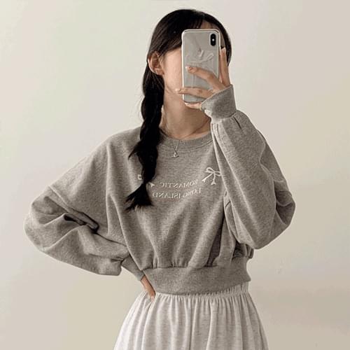 Spring new arrivals* Glyn romantic color combination printed crop Sweatshirt