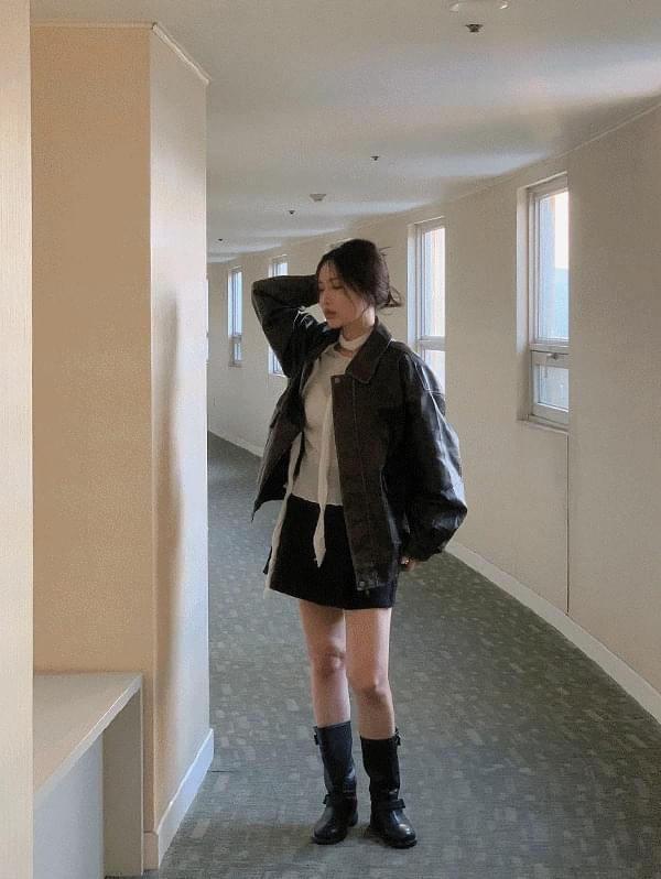 Vintage Faded Leather Jacket