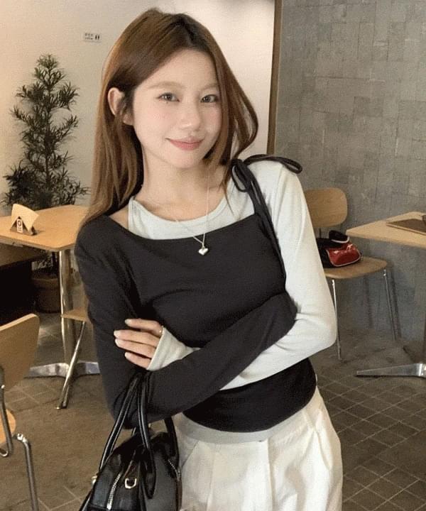 Kepni Color Block Layered Long Sleeve T-Shirt