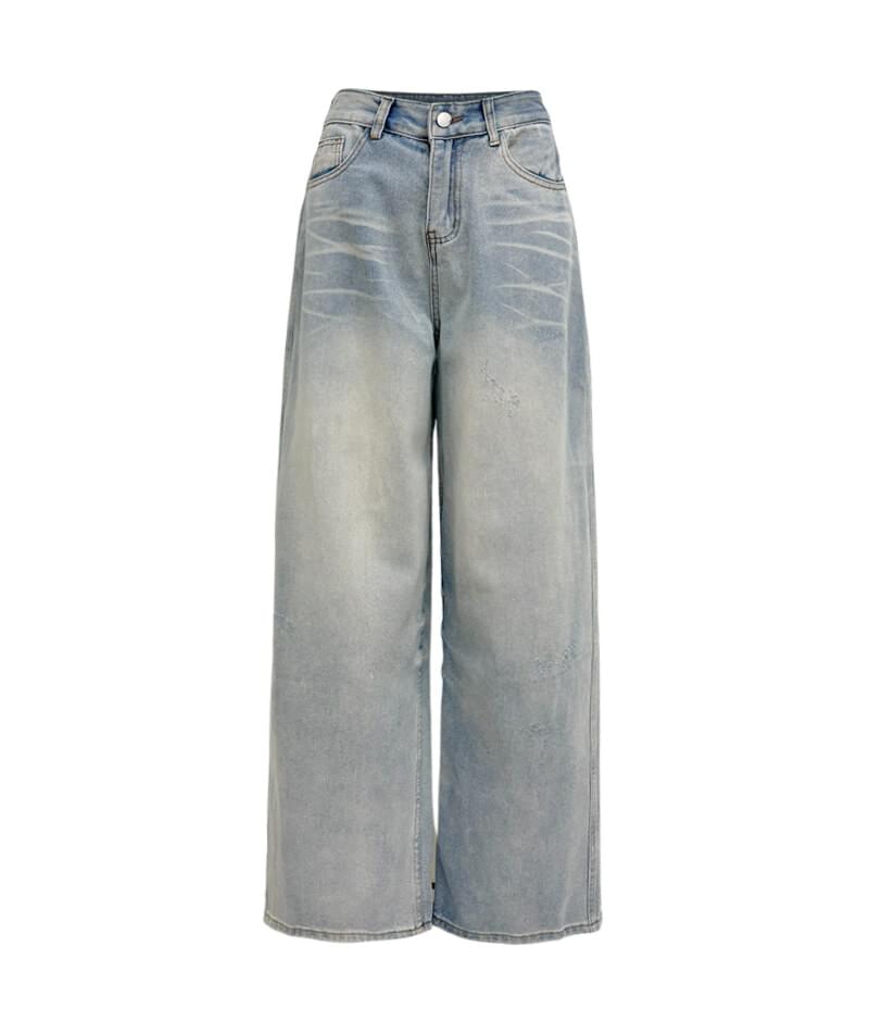 Hey Faded wide denim pants
