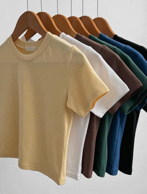 Kitsch Modal Crop Slim Tee -6color 短袖上衣