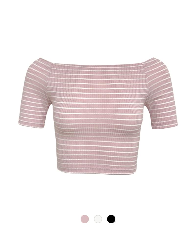 Benny Off Shoulder Crop T-Shirt
