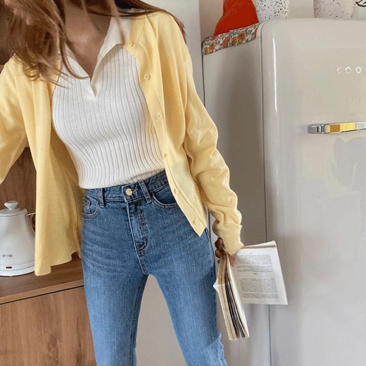 Cecil Ribbed Collar Knitwear 
