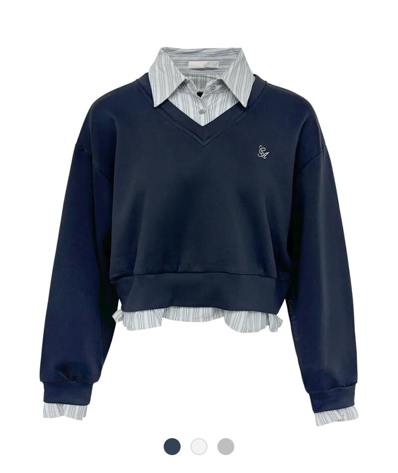 Nelly Shirt V Neck Sweatshirt