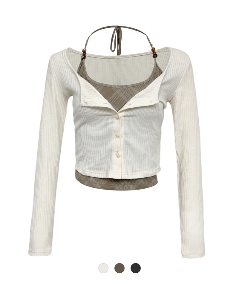 Taylor Check Top & Cardigan Set