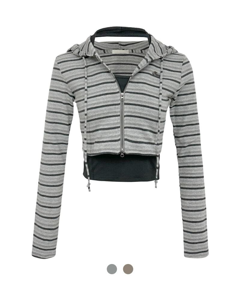 Dali Layered Sleeveless Set Zip-up