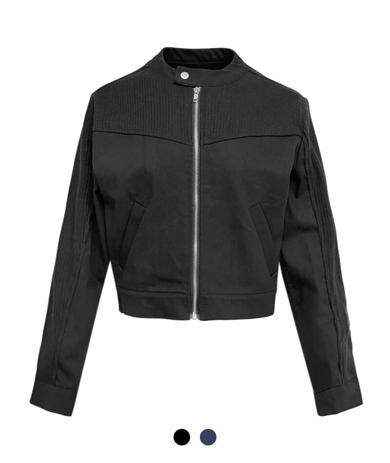 China Kara Knitwear Combo Zip-Up Jacket