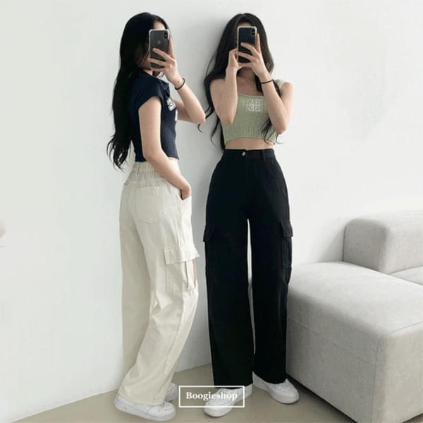 Y2K Hipster Basic Cargo Wide Pants